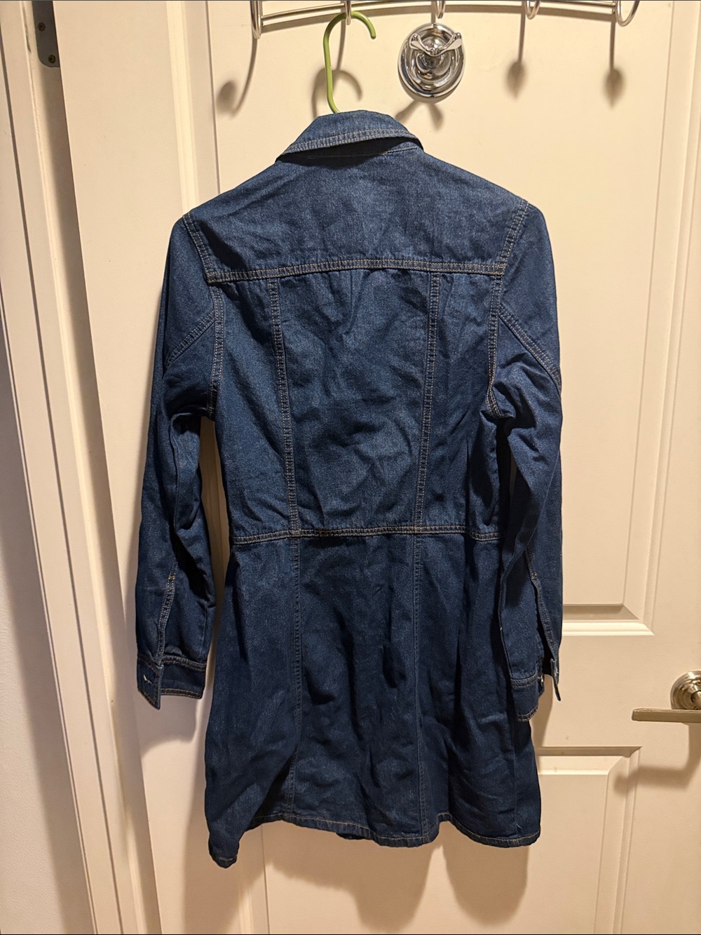 Frye Indigo Denim Button-Front Jacket Dress - Picture 3 of 3